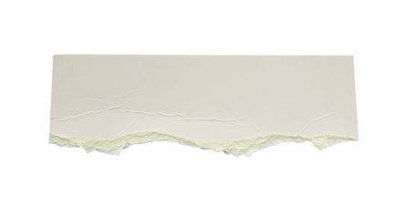 White ripped paper torn edges strips isolated on white backgroundの写真素材