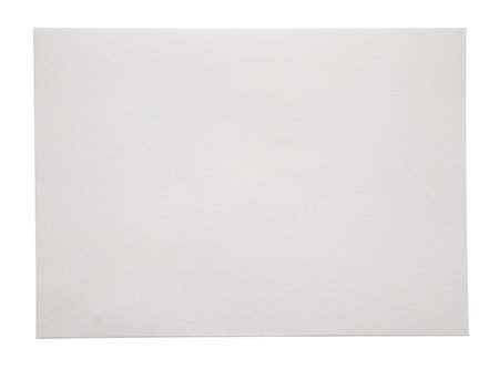 White paper envelope isolated on white backgroundの写真素材