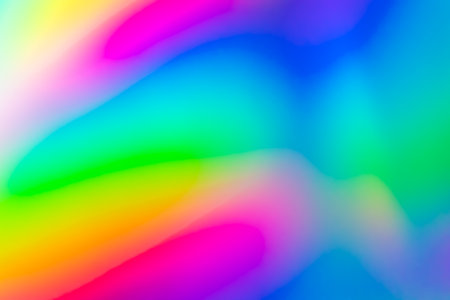 Abstract blur holographic rainbow foil iridescent backgroundの写真素材