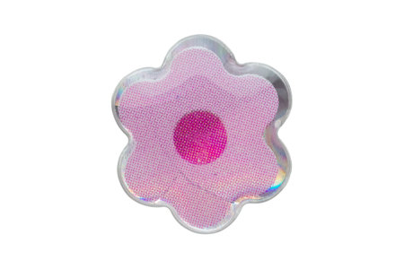 flower shape sticker isolated on white backgroundの写真素材