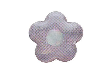 flower shape sticker isolated on white backgroundの写真素材