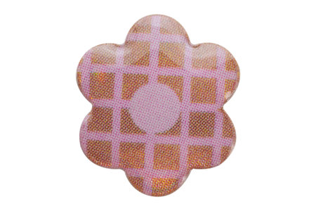 flower shape sticker isolated on white backgroundの写真素材