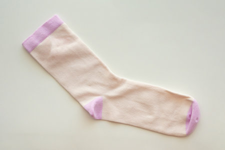 cotton sport socks on white backgroundの写真素材