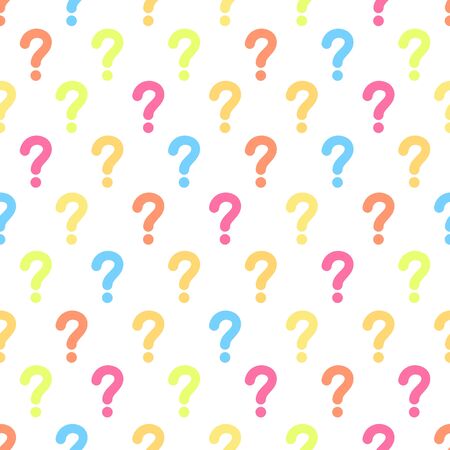 Colorful Questions marks seamless pattern background.のイラスト素材
