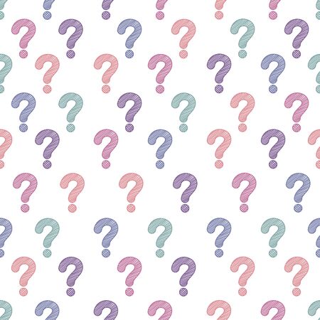 Colorful Questions marks seamless pattern background.のイラスト素材