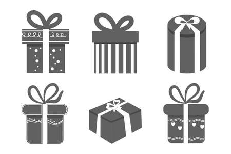 Set of gift box on white background.のイラスト素材