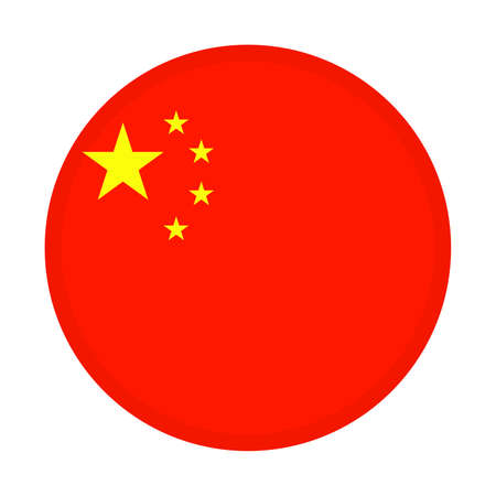 National China flag circle. vector illustrationのイラスト素材