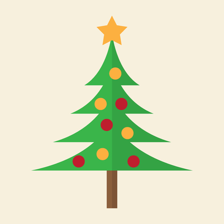 christmas tree. vector illustration.のイラスト素材