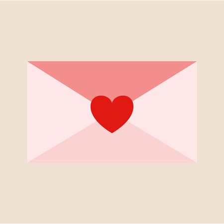 love envelope. romance and cute design concept. vector illustration.のイラスト素材