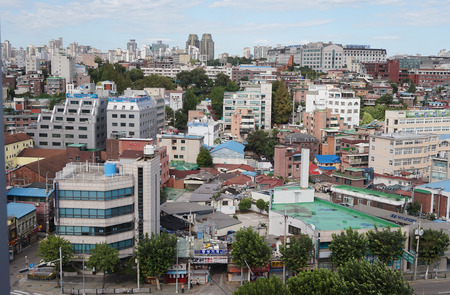 top view of city in Seoul,South Korea,September 2015
