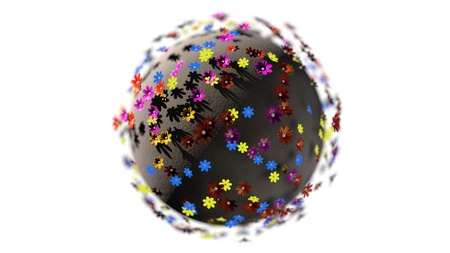 Creative abstract global ecology and environment protection business concept. Planet of color...