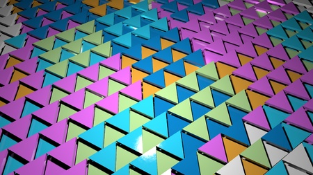3d render abstract background. Geometry shapes that goes up and down ...