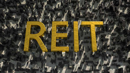 Concept image of Business Acronym REIT as Real Estate Investment Trust. 3d renderingの写真素材