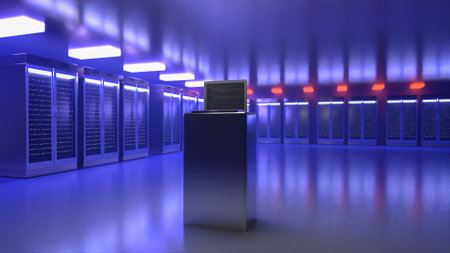 Server. Server data center. Backup, mining, hosting, mainframe, farm and computer rack with storage...