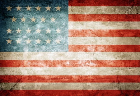 United States of America flag on grunge paperの写真素材