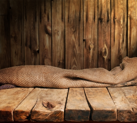 Old empty wooden table for your projectsの写真素材