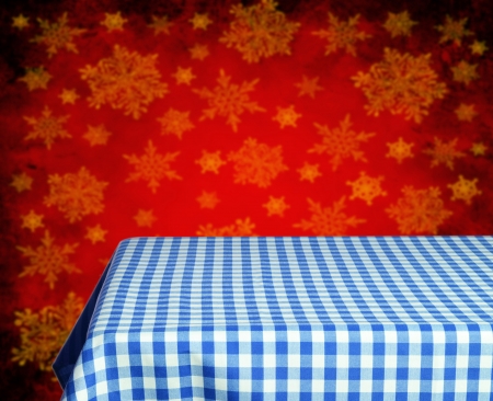 empty wooden table and christmas background. Great for product display montages.の写真素材