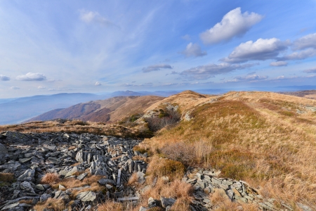 Bieszczady mountains in late autumn - Polandの写真素材
