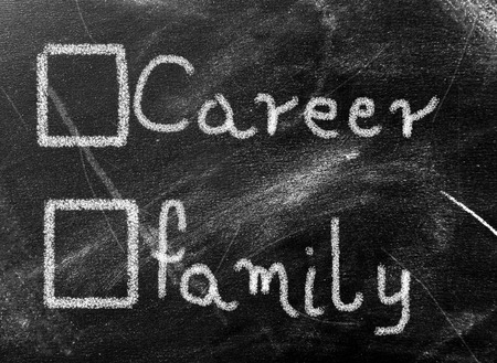 Business concept - career or familyの写真素材