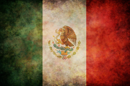 Grunge mexico flagの写真素材