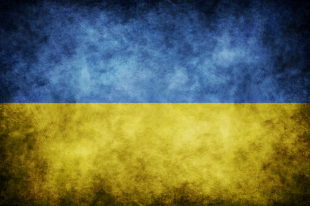 grunge Ukrainian flagの写真素材