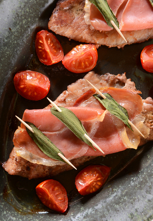 Saltimbocca with sageの写真素材