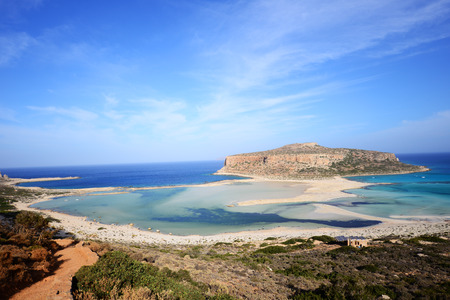 Famous Balos lagoon on Greece island Crete