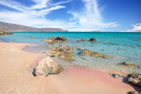 Famous Elafonisi beach on Greece island Creteの写真素材