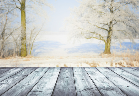 Empty table for display montagesの写真素材