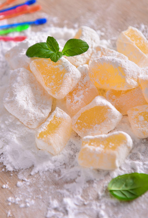 Traditional greek or turkish sweet delight - Loukoumiの写真素材