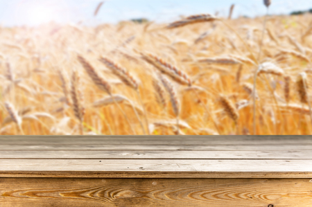 Wooden table backgroundの写真素材
