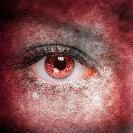 Textured human face close upの写真素材