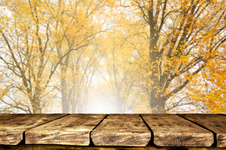 Wooden table backgroundの写真素材