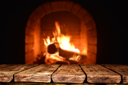 Wooden table backgroundの写真素材