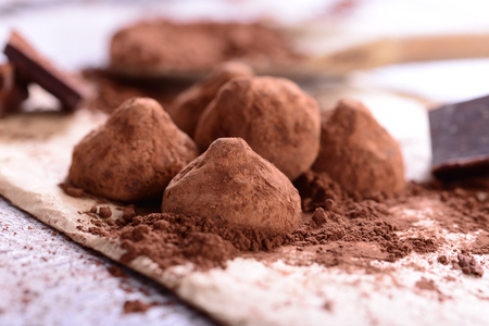 Chocolate candy  - belgian trufflesの写真素材