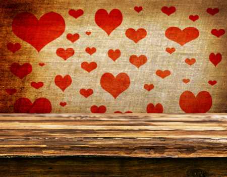 Empty wooden table backgroundの写真素材