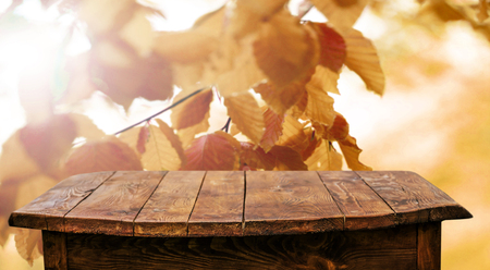 Empty wooden table backgroundの写真素材