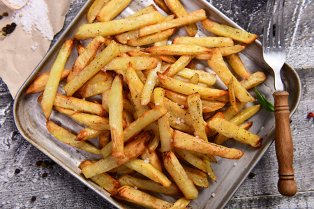 Homemade potato french fries