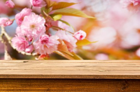 Empty wooden table backgroundの写真素材