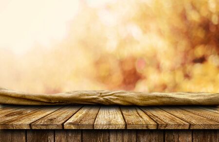 Empty old wooden table background