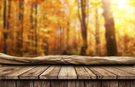 Empty wooden table background