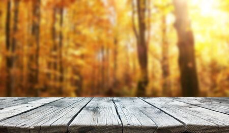 Empty old wooden table background