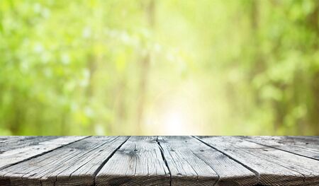 Empty old wooden table background