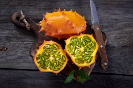Kiwano also known as horned melonの写真素材