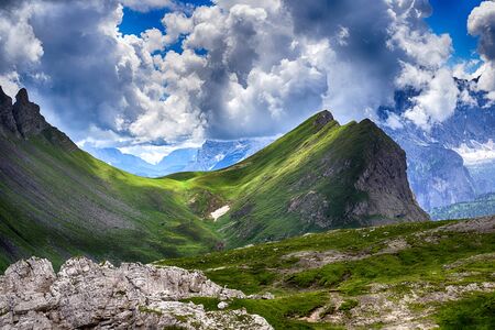 Beautiful landscape of mountains in summerの写真素材