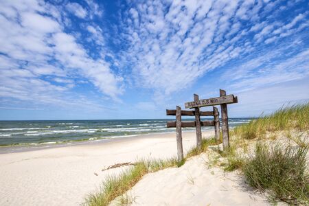 Beautiful summer landscape of sea coast and dunesの写真素材