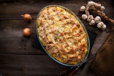 Delicious casserole from the ovenの写真素材