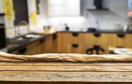 Wooden table background for display montages