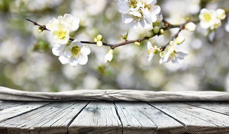 Empty old wooden table background