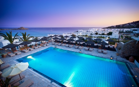 Beautiful resort in the Greek Islandsのeditorial素材